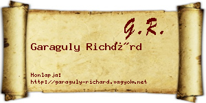 Garaguly Richárd névjegykártya